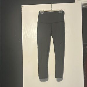 Gray High-Waisted Leggings